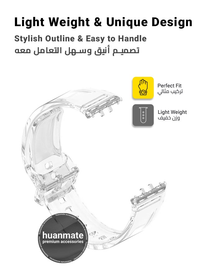 huanmate Samsung Galaxy Fit 3 Soft Silicone Replacement Strap - High Quality, Lightweight, Stylish & Durable - Easy Installation - Replacement Strap for Samsung Galaxy Fit 3 - Image 3