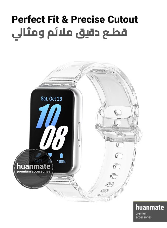 huanmate Samsung Galaxy Fit 3 Soft Silicone Replacement Strap - High Quality, Lightweight, Stylish & Durable - Easy Installation - Replacement Strap for Samsung Galaxy Fit 3 - Image 2