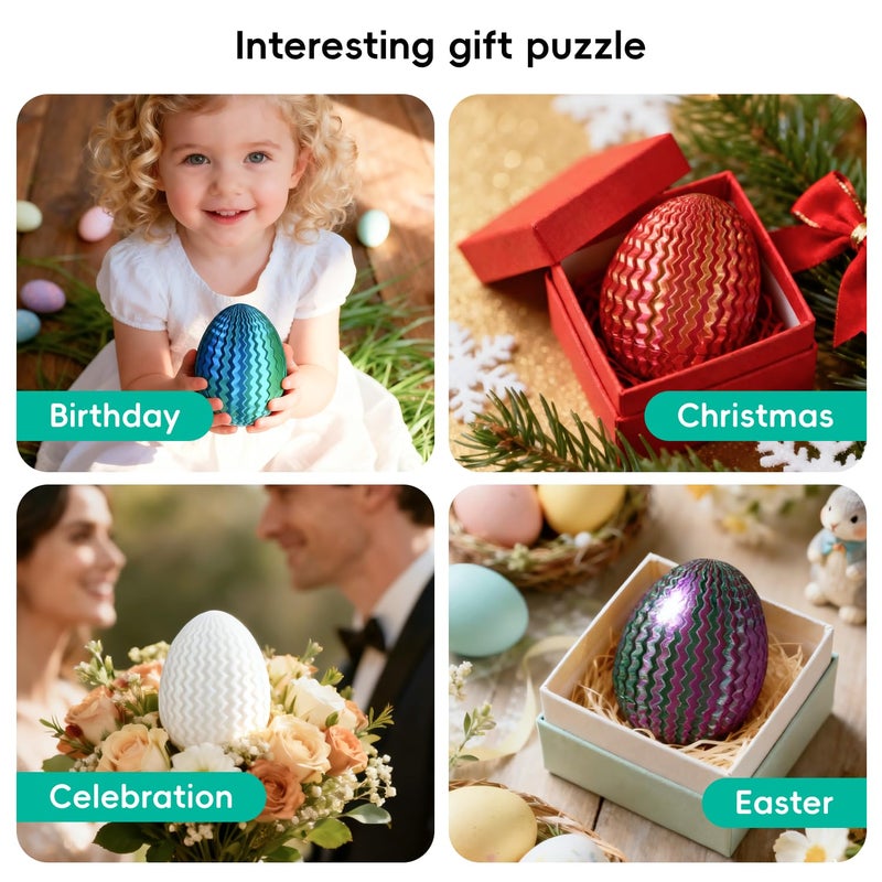 Marsaball 2026 Mystery Egg Maze Puzzle Box: 4 Unique Mazes Money Holder with Hidden Compartment, Brain Teaser Game for Cash & Gifts, Reusable Surprise Container for Easter Birthday Christmas Party - Image 2