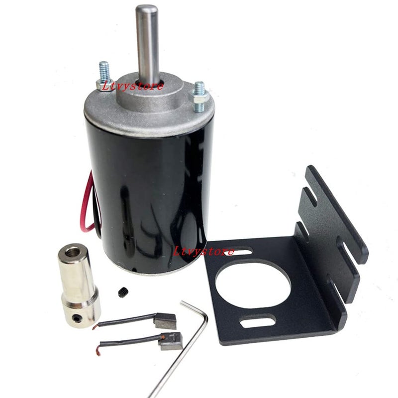 Ltvystore 12V Permanent Magnet DC Motor 30W 3500RPM High Speed CWCCW Electric Gear Motor for DIY Generator Micro Speed Reduction Geared Motor