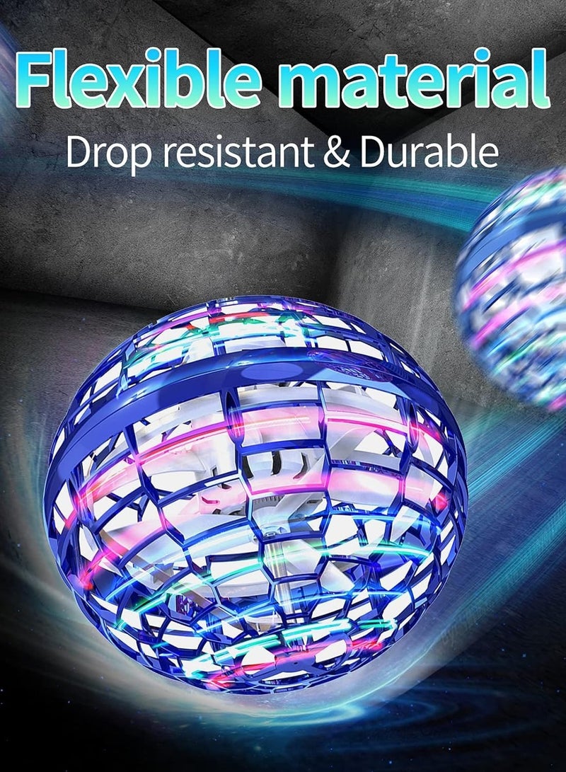 لعبة كرة طائرة مرنة مضادة للتصادمات قابلة للبرمجة بأضواء LED مقاس 10.4 × 10.2 × 10.2 سم (أزرق) - Image 2