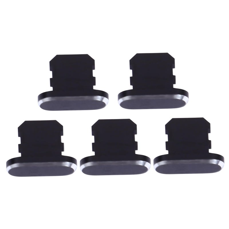 5PCS Black Universal Dust Plugs Set For USB C Charging Port Earphone Jack Computer - Image 2
