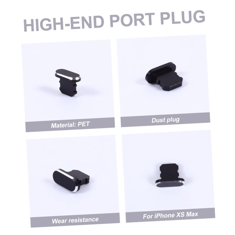 5PCS Black Universal Dust Plugs Set For USB C Charging Port Earphone Jack Computer - Image 5