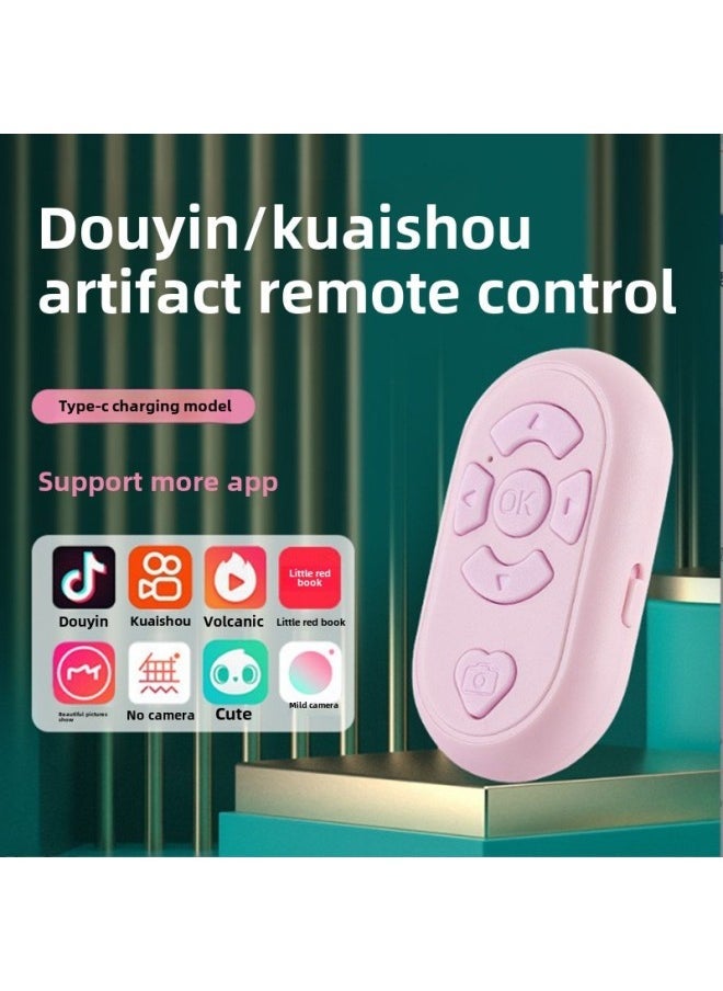 Rechargeable TikTok Remote Control Bluetooth Self-timer Wireless Photo Flip Praise Live Artifact TikTok-Color:[SC-06] Charging 6 Key White (boutique Bag-no Charging Line) - Image 4