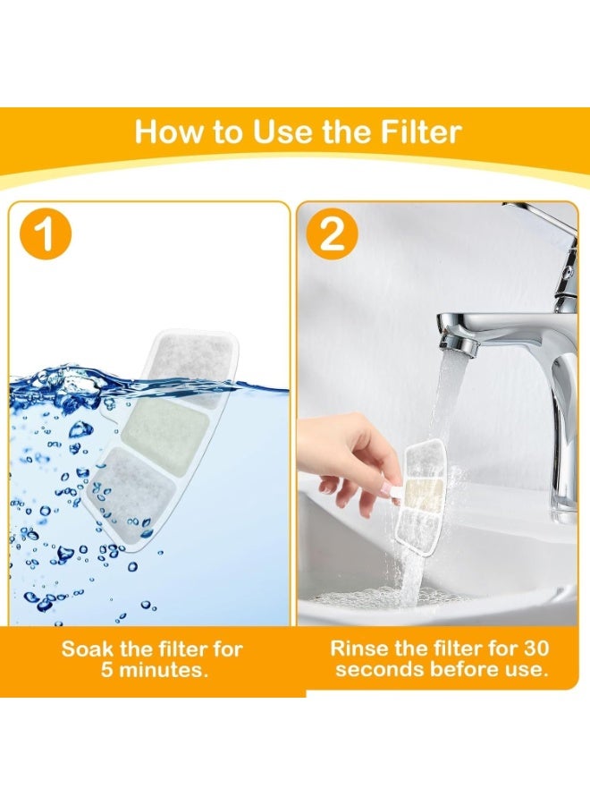 16+16 Pack Replacement Filters for Oneisall PW04 3.5L Wireless Cat Water Fountain, Includes 16 Filters & 16 Sponges - Image 3