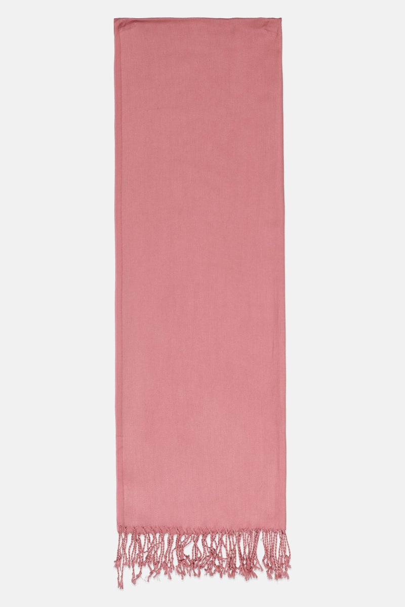 bebe Women Plain Scarf, Pink - Image 2