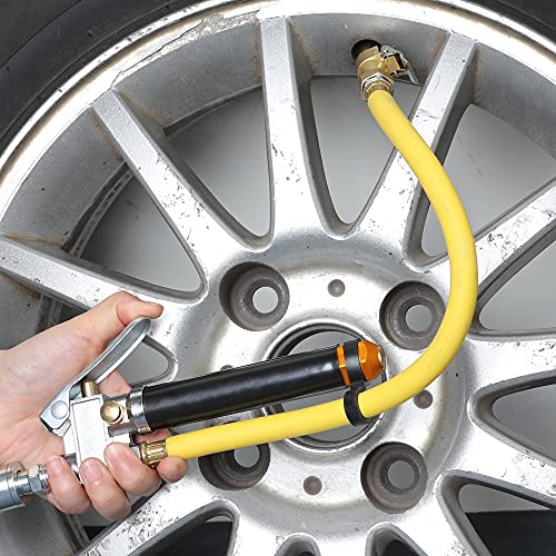 Hromee Heavy Duty Tire Inflator with Pressure Gauge 120PSI with Dual Head Air Chuck and Lock On Tire Chuck, Air Compressor Accessory and Tire Valve Tools - Image 4