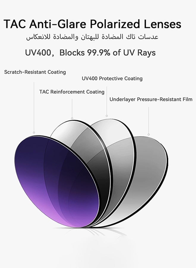 سِيكجُوك نظارات شمسية مستقطبة قابلة للطي للرجال والنساء نسائية ورجالية نسائيه رجاليه بحماية UV400 كلاسيكية بتصميم نظارة شمسيه نظاره أنيقة تشمل نضارات نساءيه رجالي نضرات رجال النظارات الشمسية أسود - Image 3