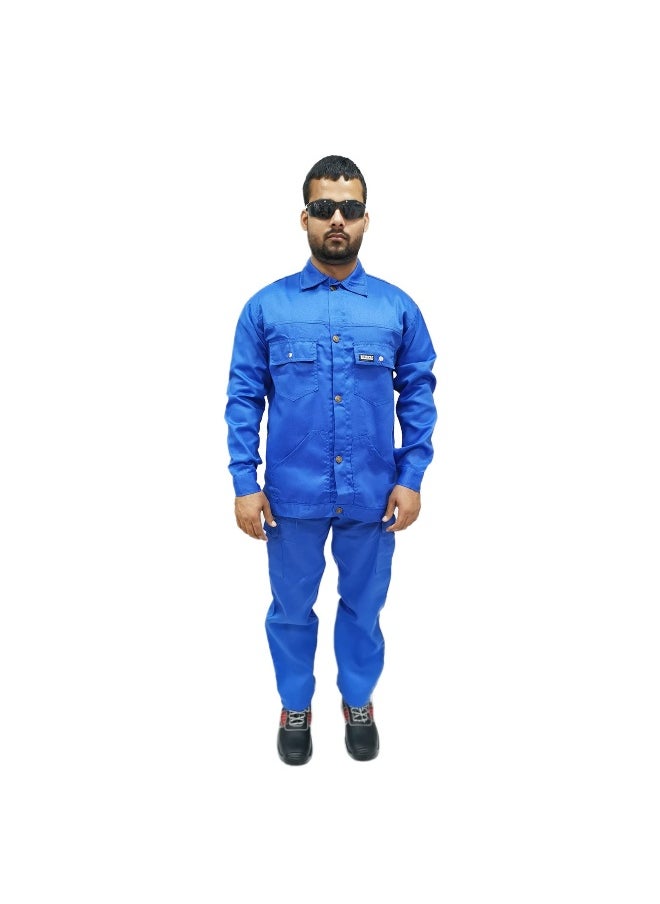 Armour Production AP 2-Piece Body Protection Suit - Petrol Blue Color | Durable PPE Workwear | Industrial Safety Suit for Construction & Hazardous Work Environments | Size M  - Image 2