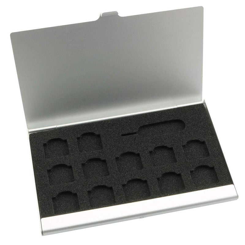 TAODAN Nano SIM Card Holder with Eject Pin,SIM Card Adapters Aluminum Alloy Storage Case Silver - Image 5