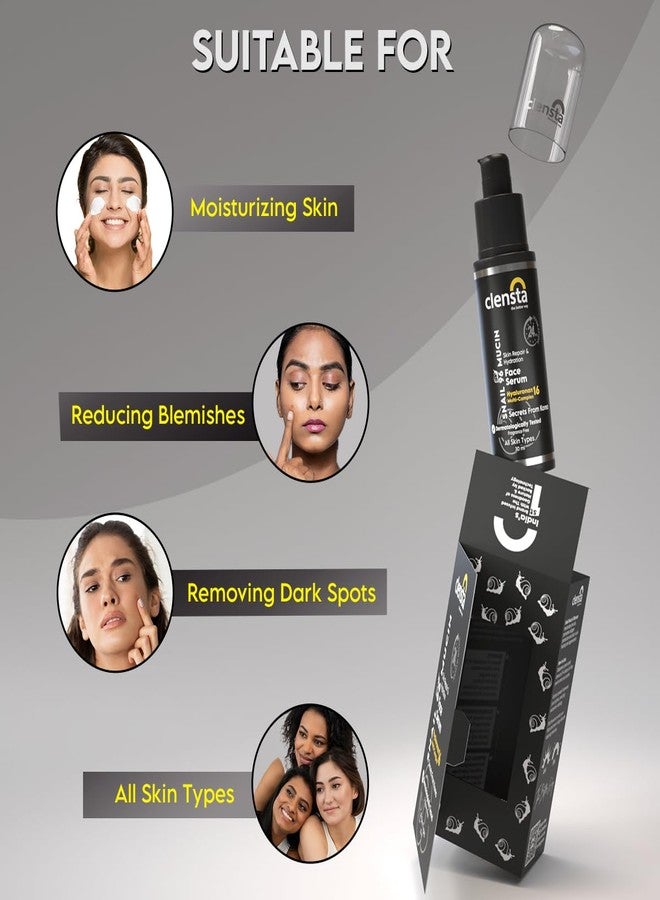 Clensta Snail 96 Mucin Skin Repair Face Serum with 24 Hours Hydration | Korean Skincare | 96% Active Snail Secretion Filtrate | For Skin Repair & Hydration | For Women & Men All Skin Types | 30 ml - Image 4