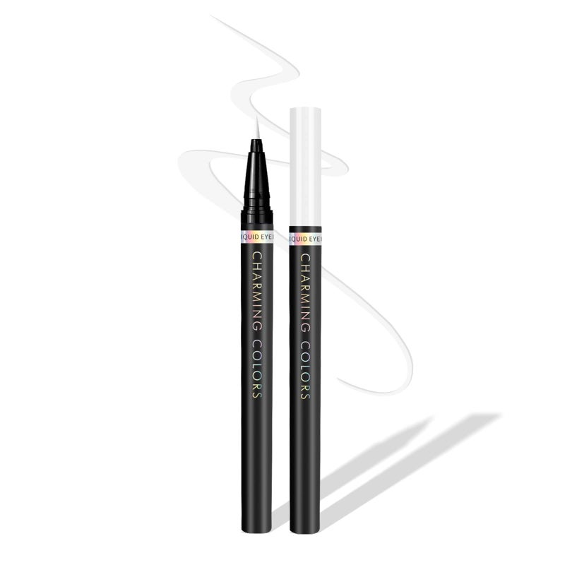 Music Flower Eyeliner Pen,Colored Matte Liquid Eyeliner Waterproof Smudge Resistant with Precise Tip (White) - Image 1