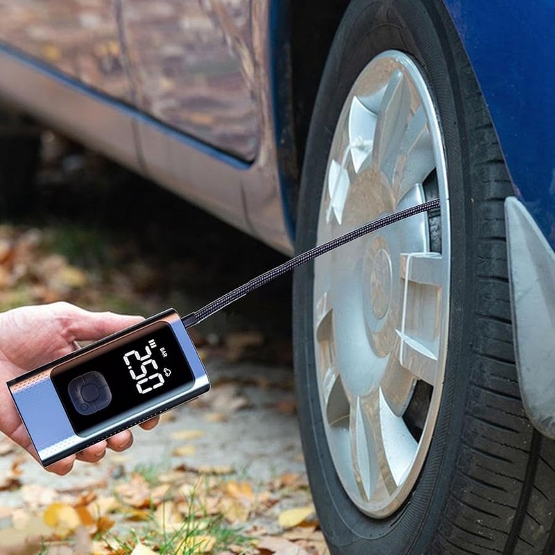 مضخة هواء كهربائية محمولة عالية الضغط لنفخ الإطارات مع شاشة LED مثبتة في السيارة - Image 4