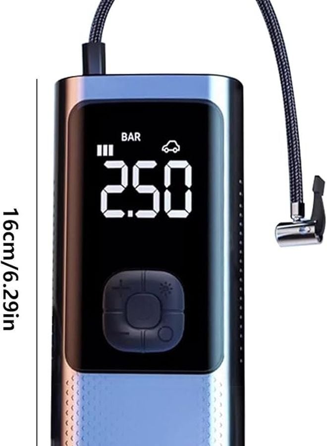 مضخة هواء كهربائية محمولة عالية الضغط لنفخ الإطارات مع شاشة LED مثبتة في السيارة - Image 3