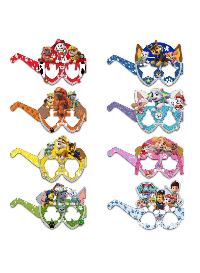 ILovhaprty PAW Patrol Paper Glasses - 16pcs PAW Patrol Party Favor Paper Eyeglasses, Pup Rescue Theme Paper Party Glasses for PAW Patrol Photo Booth Props or PAW Patrol Birthday Decoration Supplies - Image 1