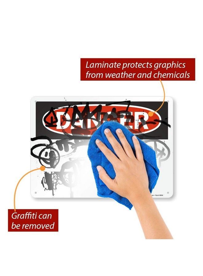 SmartSign علامة كتابة فارغة "خطر" ; 10" × 14" ألمنيوم - Image 3