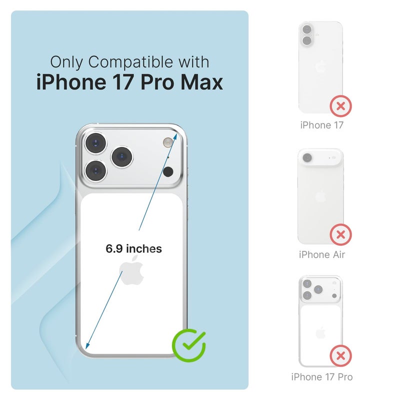 Catalyst Influence for iPhone 17 Pro Max Case Magsafe 2.5X Military Grade Drop Proof Protective Phone Case for iPhone 17 Pro Max with Thermovent Cooling, Camera Control, Frosted Clear Back and Lanyard - Image 2