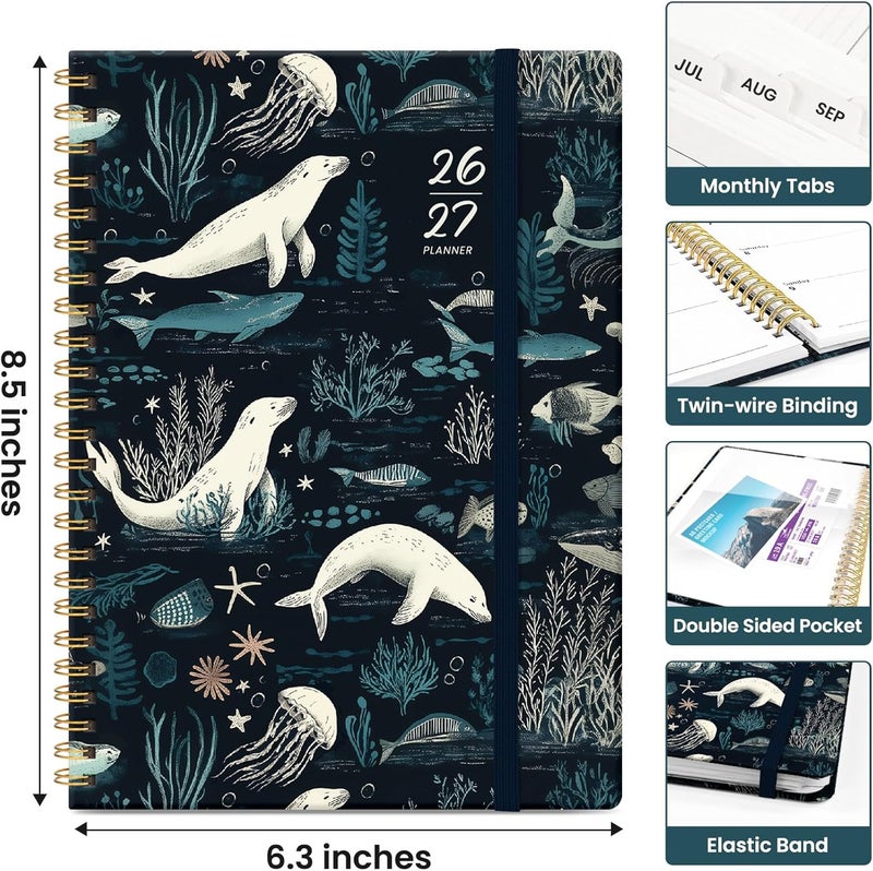 Taja Planner 2026-2027, Academic Year Weekly and Monthly Calender Planner, from Jul 2026 - Jun 2027, Spiral Bound School Planning Book, Perfect for Teacher, Student, Women & Men, A5 (6.3" x 8.5"), Secret - Image 4
