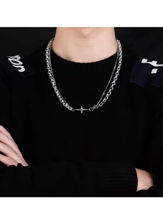 Lee Cooper Men'S Stainless Steel Silver Plating Necklace - Lc.N.01310.330, No Gemstone