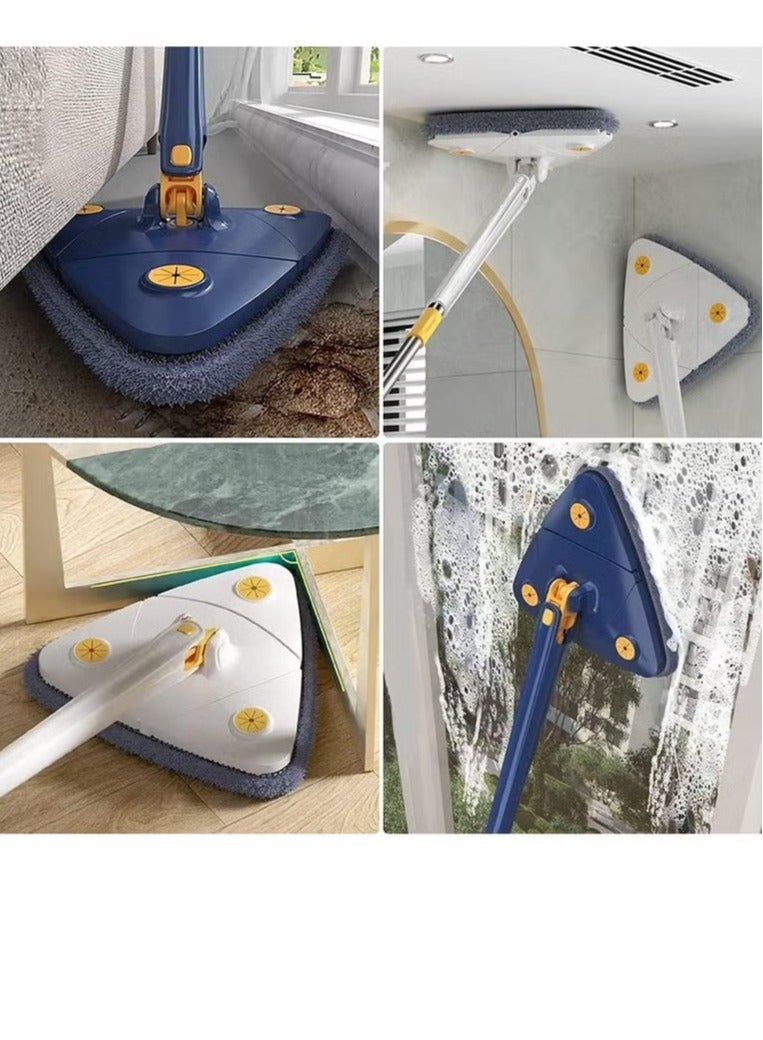 360° Rotatable Adjustable Mop – Extendable Triangle Design with Quick Dry & Auto Squeeze for Floor, Ceiling & Wall Cleaning - Image 4