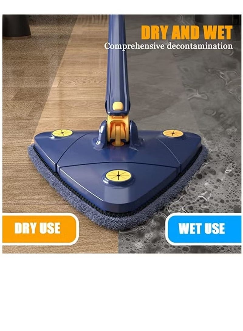 360° Rotatable Adjustable Mop – Extendable Triangle Design with Quick Dry & Auto Squeeze for Floor, Ceiling & Wall Cleaning - Image 5
