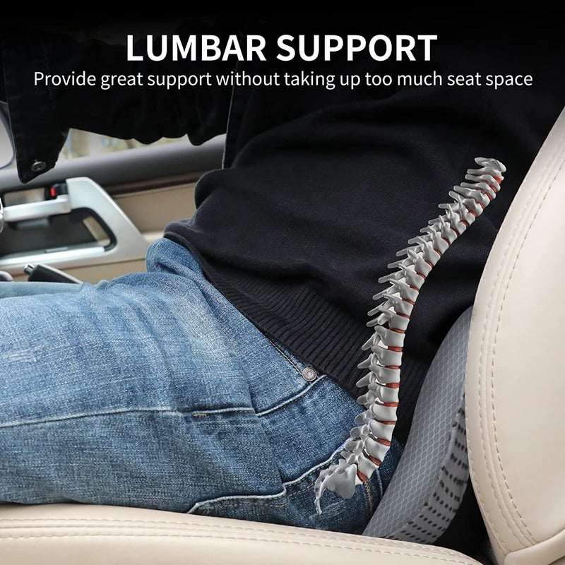Livtribe Car Seat Cushion - Memory Foam Car Seat Pad - Sciatica & Lower Back Pain Relief - Car Seat Cushions for Driving - Road Trip Essentials for Drivers(Gray) - Image 4