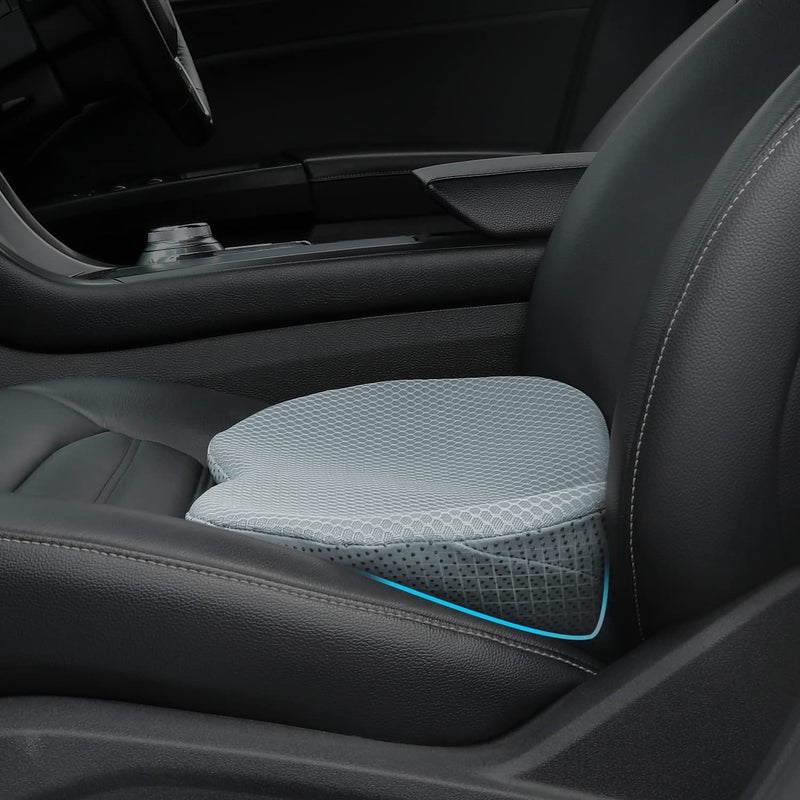 Livtribe Car Seat Cushion - Memory Foam Car Seat Pad - Sciatica & Lower Back Pain Relief - Car Seat Cushions for Driving - Road Trip Essentials for Drivers(Gray) - Image 1