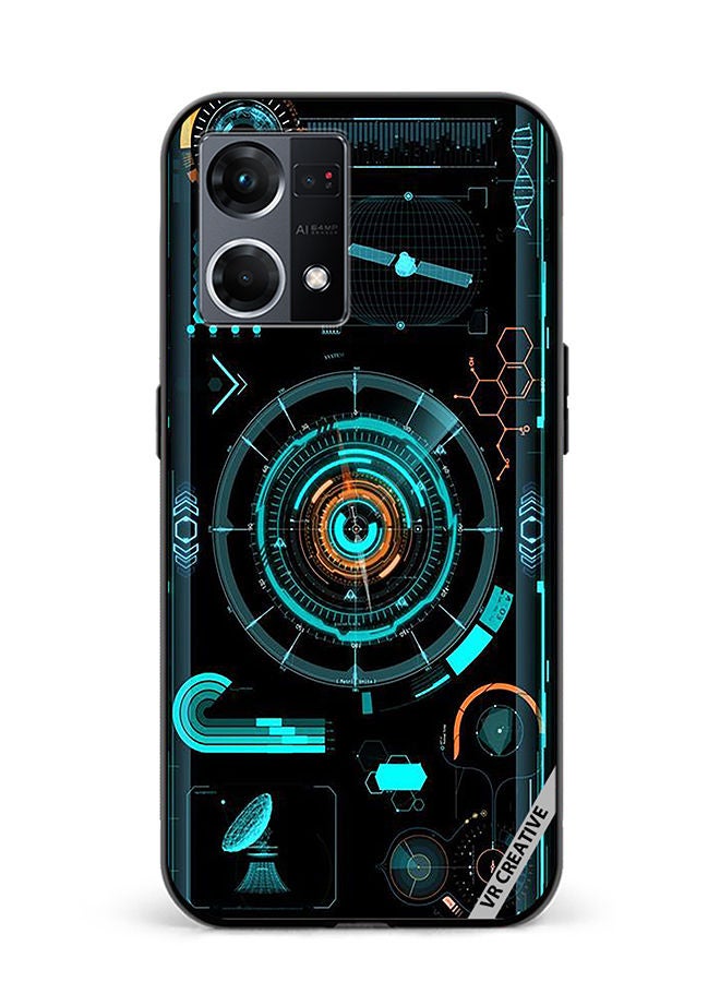 VR CREATIVE Protective Case Cover For Oppo Reno8 4G Tumbler Design Multicolour - Image 1