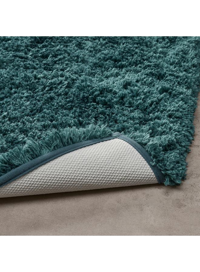 زبون سجادة حمام، رمادي-فيروزي، 60×90 سم - Image 3