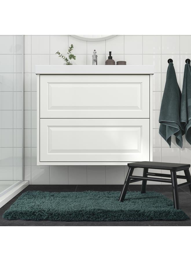 زبون سجادة حمام، رمادي-فيروزي، 60×90 سم - Image 4