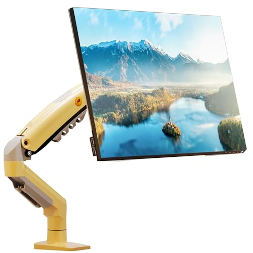 NB ERGONOMIC Monitor Mount,Fits 17-30" or Bigger Computer Monitors(Within 19.8lbs), Adjustable Stand with Tilt Rotation Swivel Function, Desk Mount F80 Series (Lava Yellow) - Image 4