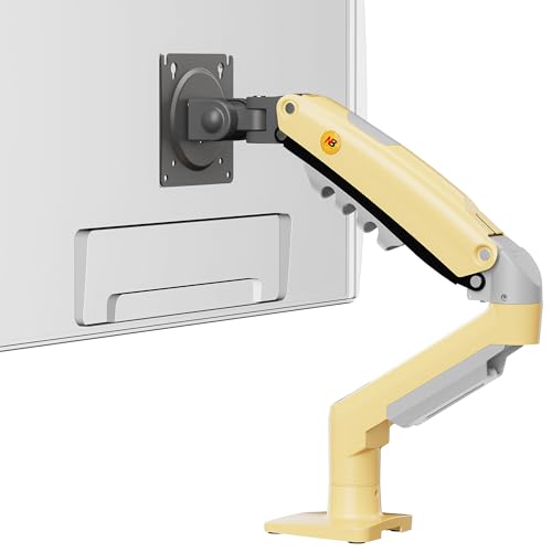 NB ERGONOMIC Monitor Mount,Fits 17-30" or Bigger Computer Monitors(Within 19.8lbs), Adjustable Stand with Tilt Rotation Swivel Function, Desk Mount F80 Series (Lava Yellow) - Image 1