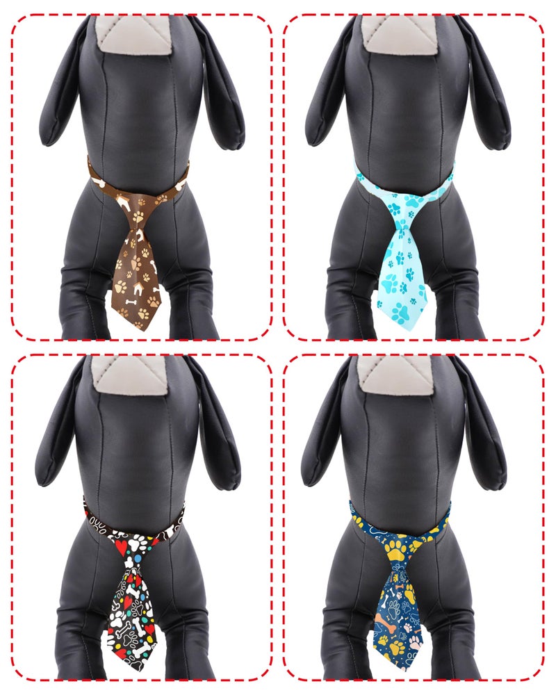 PET SHOW 10pcs Pack Paw Small Dog Ties Neckties for Doggies Cats Adjustable Holiday Birthday Grooming Accessories Neck Ties Bowties Girl Boy Festival Wedding Costumes Puppies Photography Party Gift - Image 3