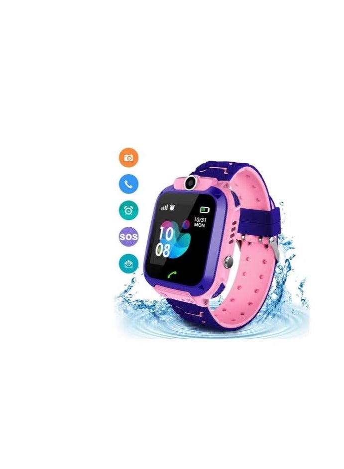 RYN Waterproof Kids Bluetooth Smartwatch Pink/Blue - Image 1