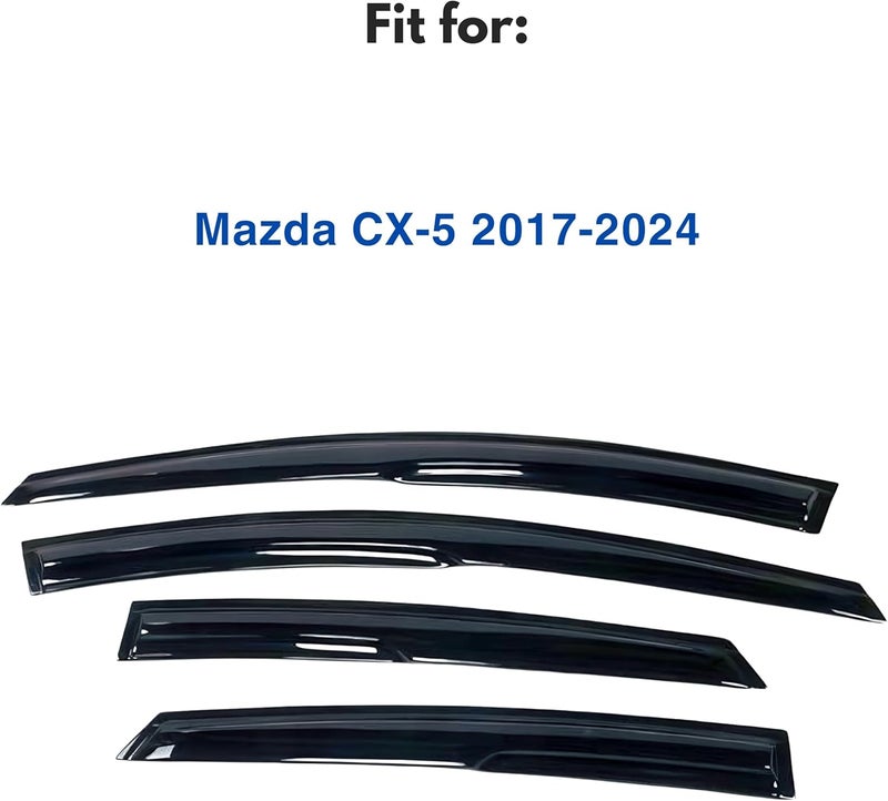 IMMORTAL GROUP Window Visor for Mazda CX-5 (2017-2023) - Rain Guard Tape-On Deflector - Image 2