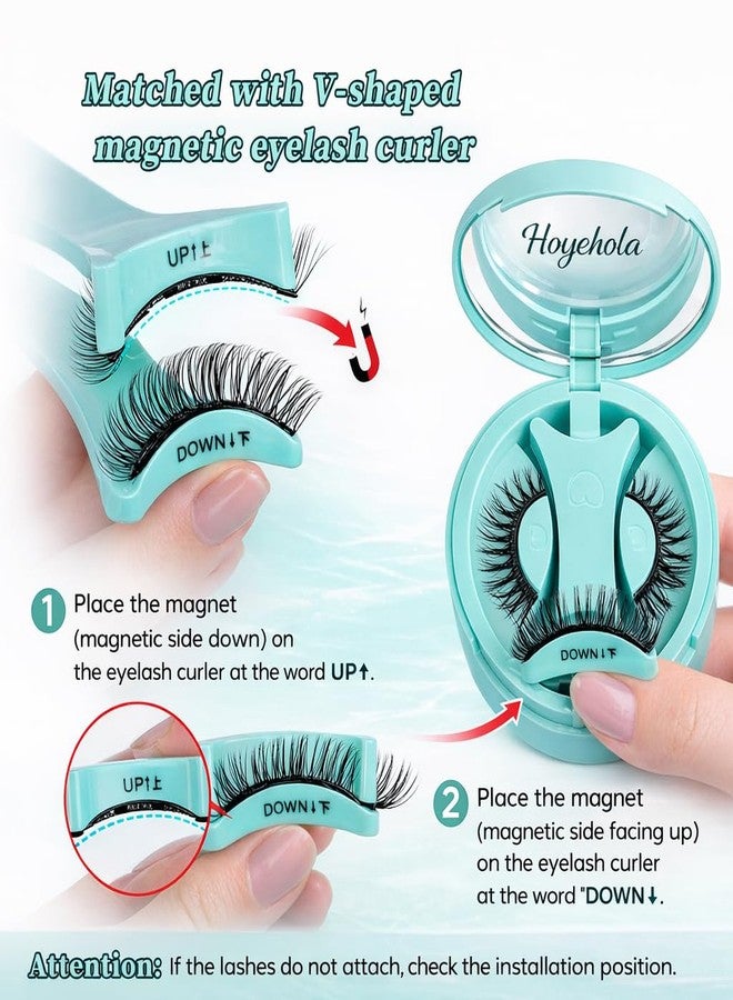 HOYEHOLA Magnetic Eyelashes with Applicator | Glue-Free, Reusable, Easy Apply False Lashes for Daily Use (1 Pair) - Image 2