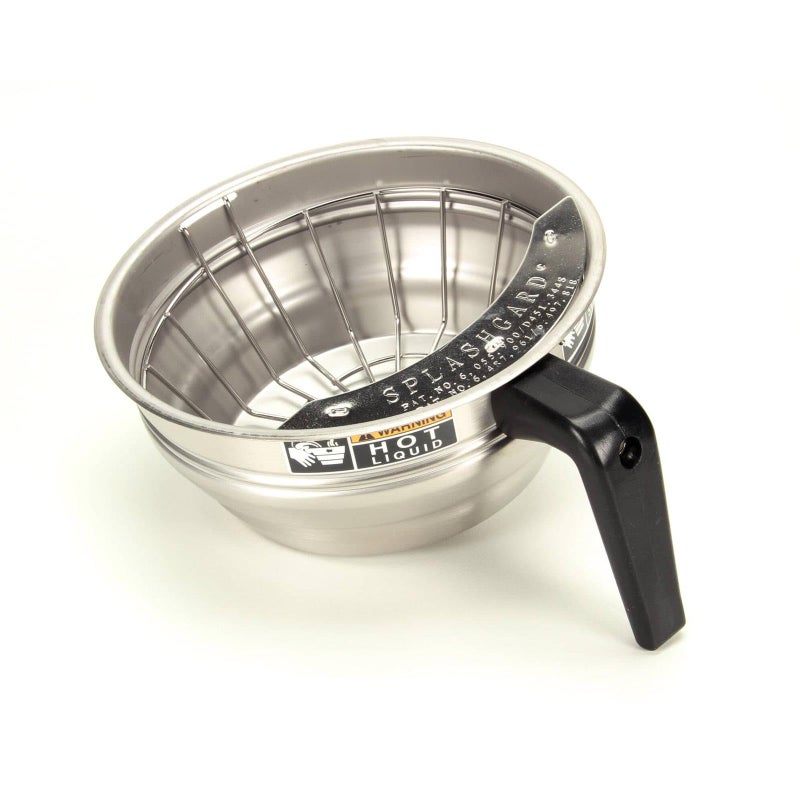 Bunn 20216.0000 Funnel Assembly with Stainless Steel-Black Handle, Silver - Image 1