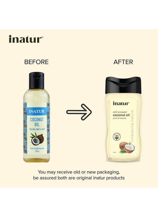INATUR Coconut Oil - 100% Pure, Virgin, Cold Pressed, And Organic | For Face, Body & Hair | Suitable For All Skin, Hair, And All Age Groups| 100Ml  - Image 2