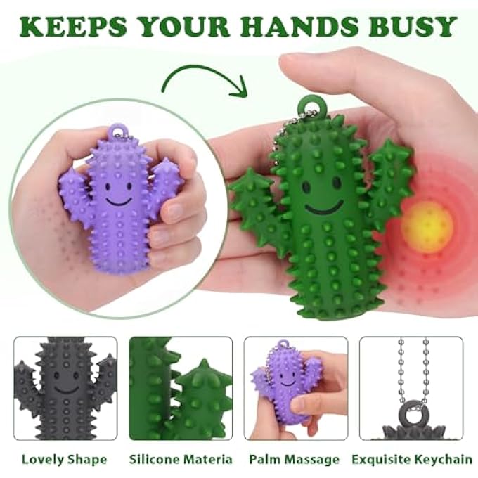 Dalycro Silicone Pain Stim Fidget for Adults and Teens Spiky Fidget Toys for Stress, Autism & Anxiety Relief, for Office Workers Friends (GreyPurpleGreen, 3P) - Image 3