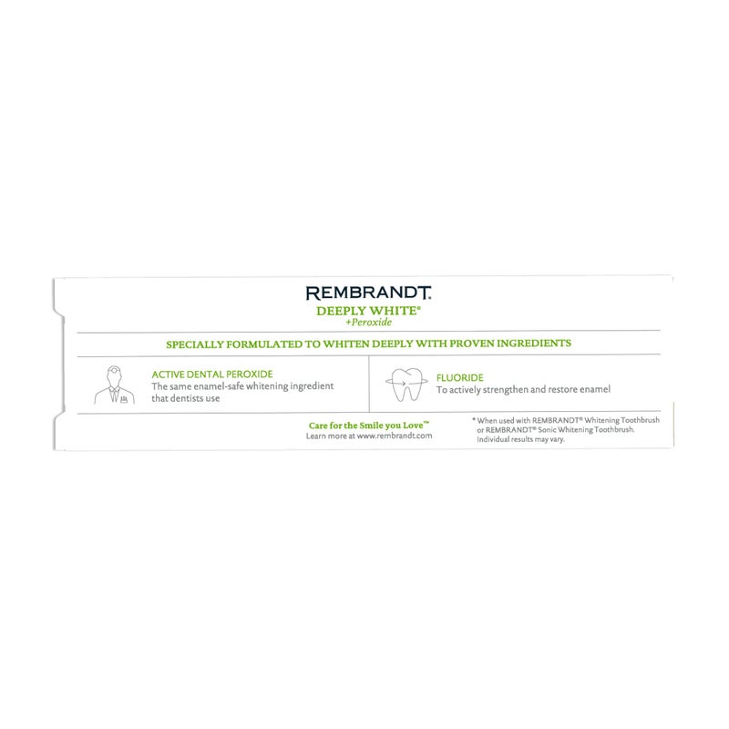 Rembrandt Deeply White + Peroxide Whitening Toothpaste, Peppermint Flavor, 3.5-Ounce (Pack of 2) (Packaging may Vary) - Image 3