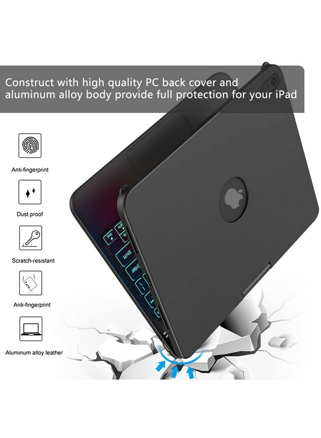 HotLife for iPad 10th & 11th (A16, 2025) Generation Case with Keyboard for iPad 10.9“2022，Touch Keyboard for iPad 10th/11th Generation - 10 Color Backlight, 360° Rotatable Protective Cover with Pencil Holder - Image 4