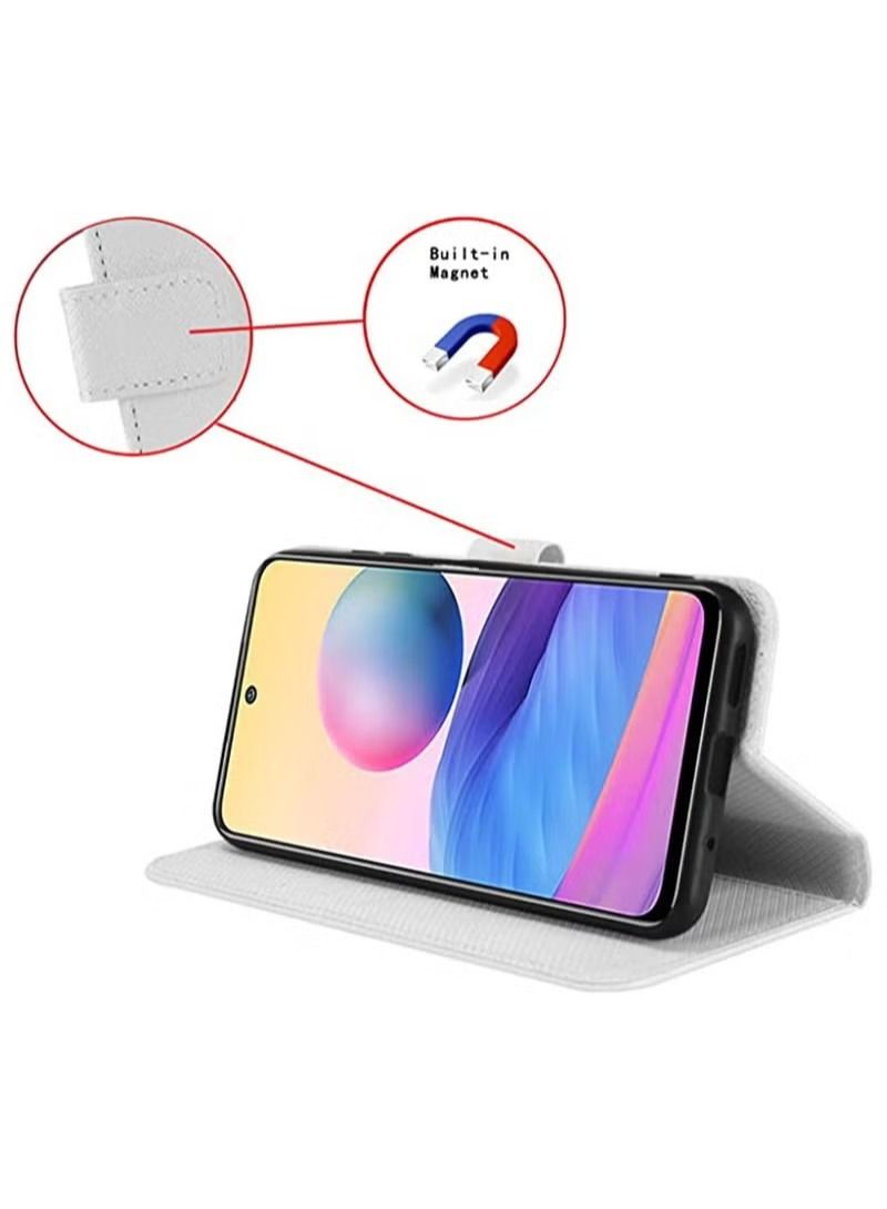 Diamond Pattern Flip Cover Leathe Case Compatible with Huawei Honor X9a X40 Magic5 Lite 5G HonorX9A Lanyard Wallet Clip Simplicity Stand Holder Housing (White,Honor X9a) - Image 4