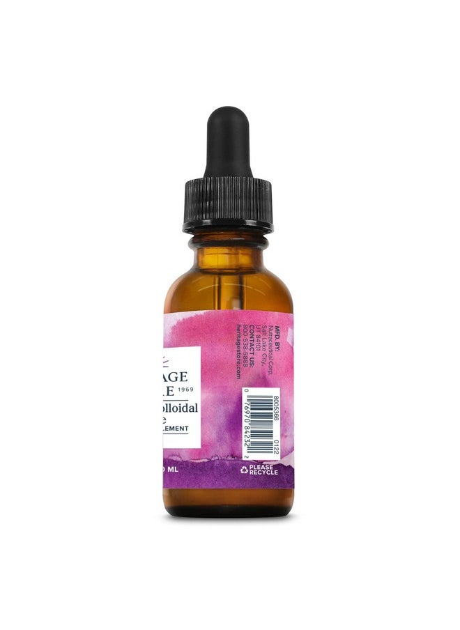 Heritage Store - Nascent Colloidal Iodine Drops 246Mcg Liquid Iodine Supplement For Healthy Thyroid Support* With Nascent Iodine From Atlantic Kelp Bioavailable Vegan Approx 480 Servings 1Oz - Image 1