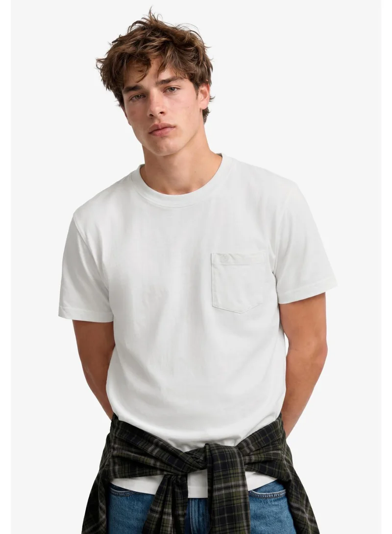Classic Cotton Linen Pocket T-Shirt