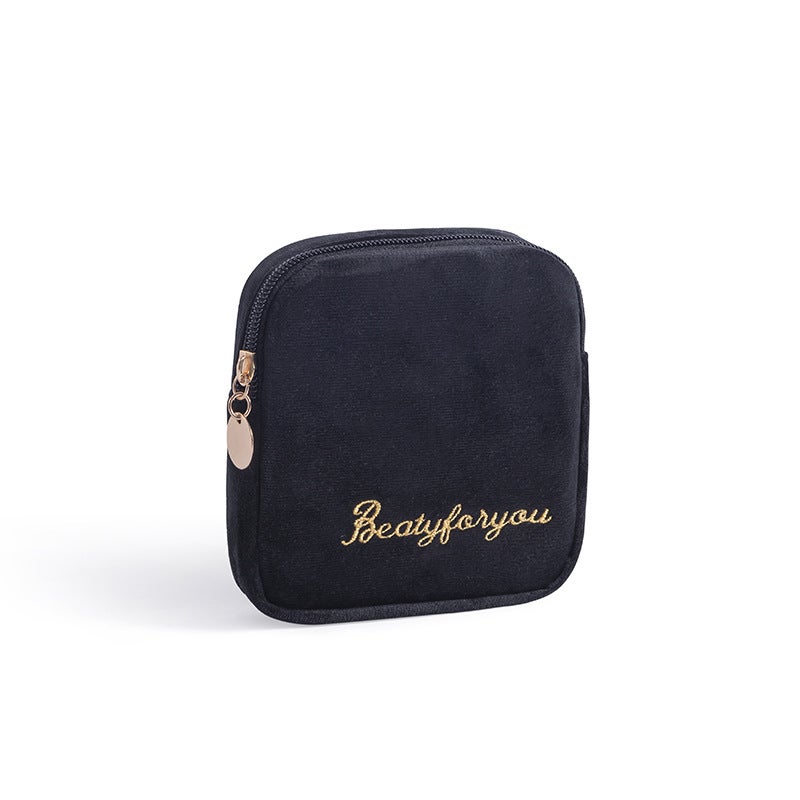 Portable Sanitary Pad Storage Pouch Black 