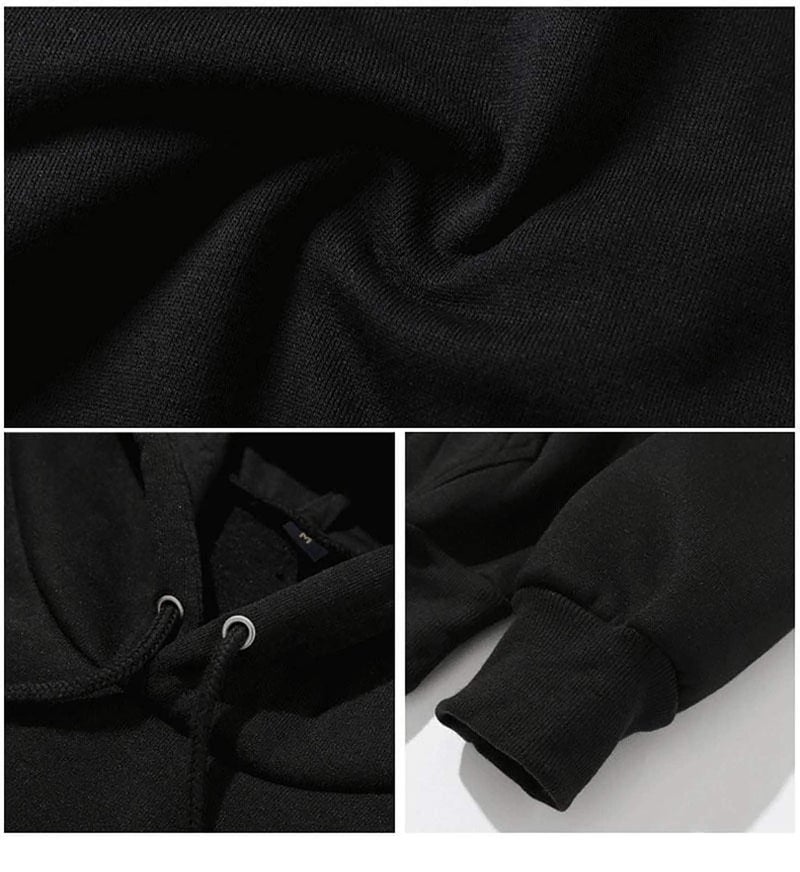 Teiniuby Korean Pop Women's Hoodie Love Yourself Sweatshirt K-pop Pullover Jungkook Jimin V Suga RM Rap Monster Lightweight Jacket Sweater (Black-2, Medium) - Image 5