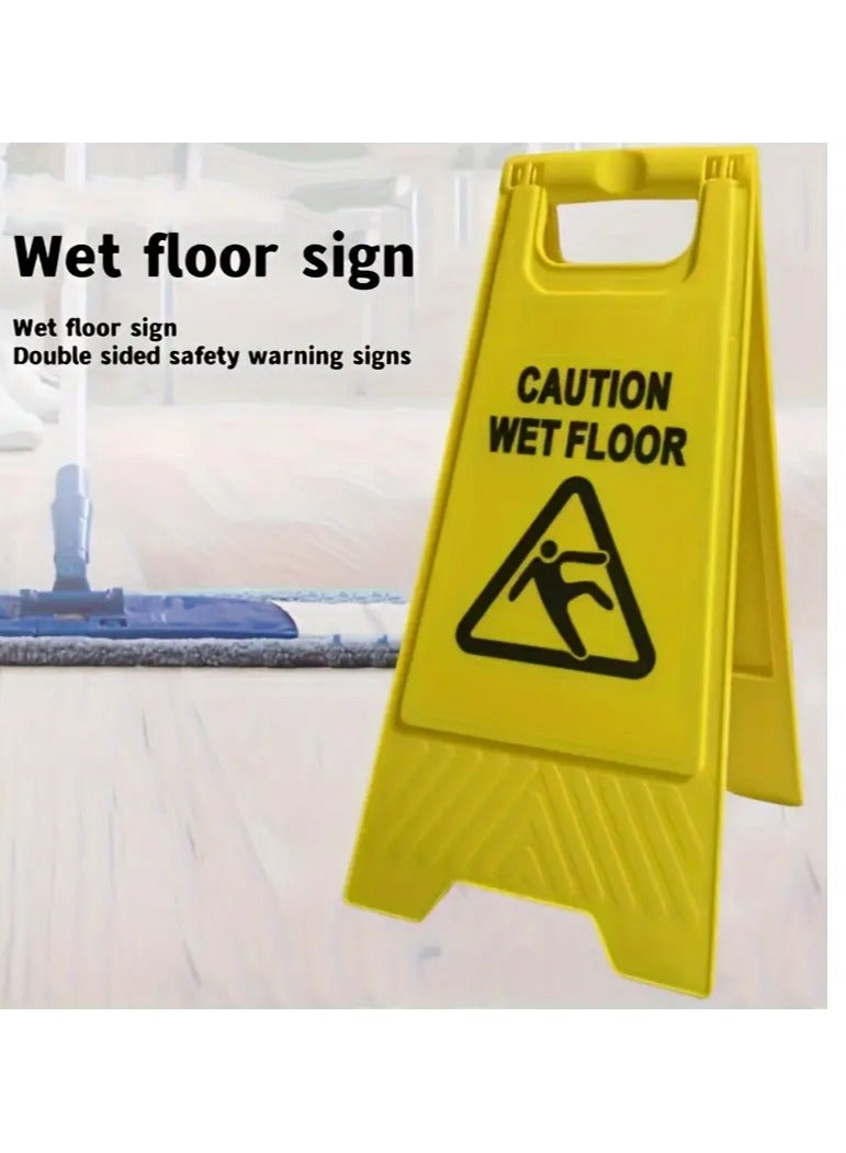 Safety Caution Wet Floor Sign - Durable, Non-Slip Board, High Visibility Yellow, Foldable, Ideal for Indoor/Outdoor Use. Perfect for Offices, Restaurants, Hotels, and Public Spaces.  - Image 4