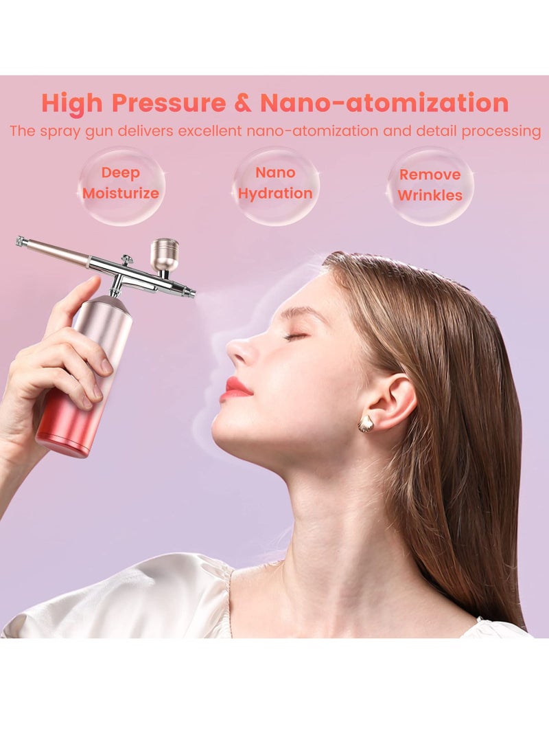 KASTWAVE Cordless Airbrush Kit, Portable Mini Air Brush Gun Handheld Rechargeable Painting Kit with 2 Cups with Compressor Nano Spray Instrument for Makeup, Decorating, Model Coloring, Nail Art, Tattoo, Art  - Image 2