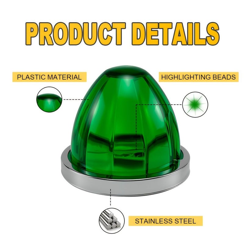 Blue LED Truck Lights Watermelon Conical Lights 10-30V 2 Pack - Image 4