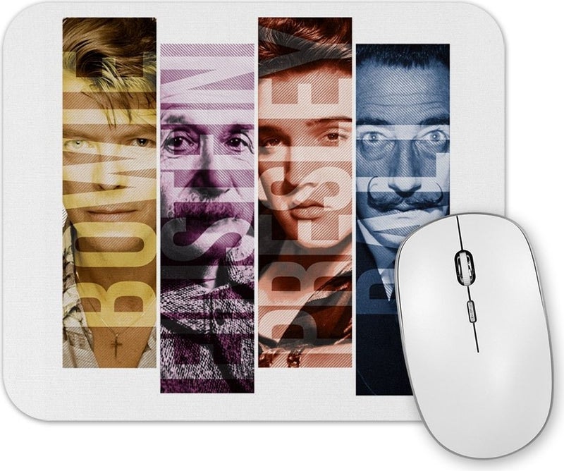 Print Shop Bowie Einstein Presley Dali Mouse Pad